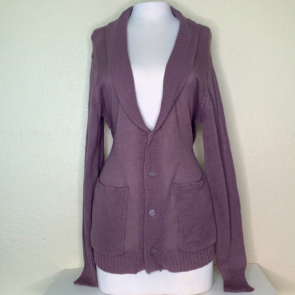 Shades of Greige Mauve Cardigan Sweater - Picture 2 of 7